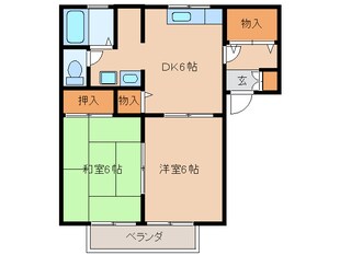 ドミ－ルサンワＢの物件間取画像